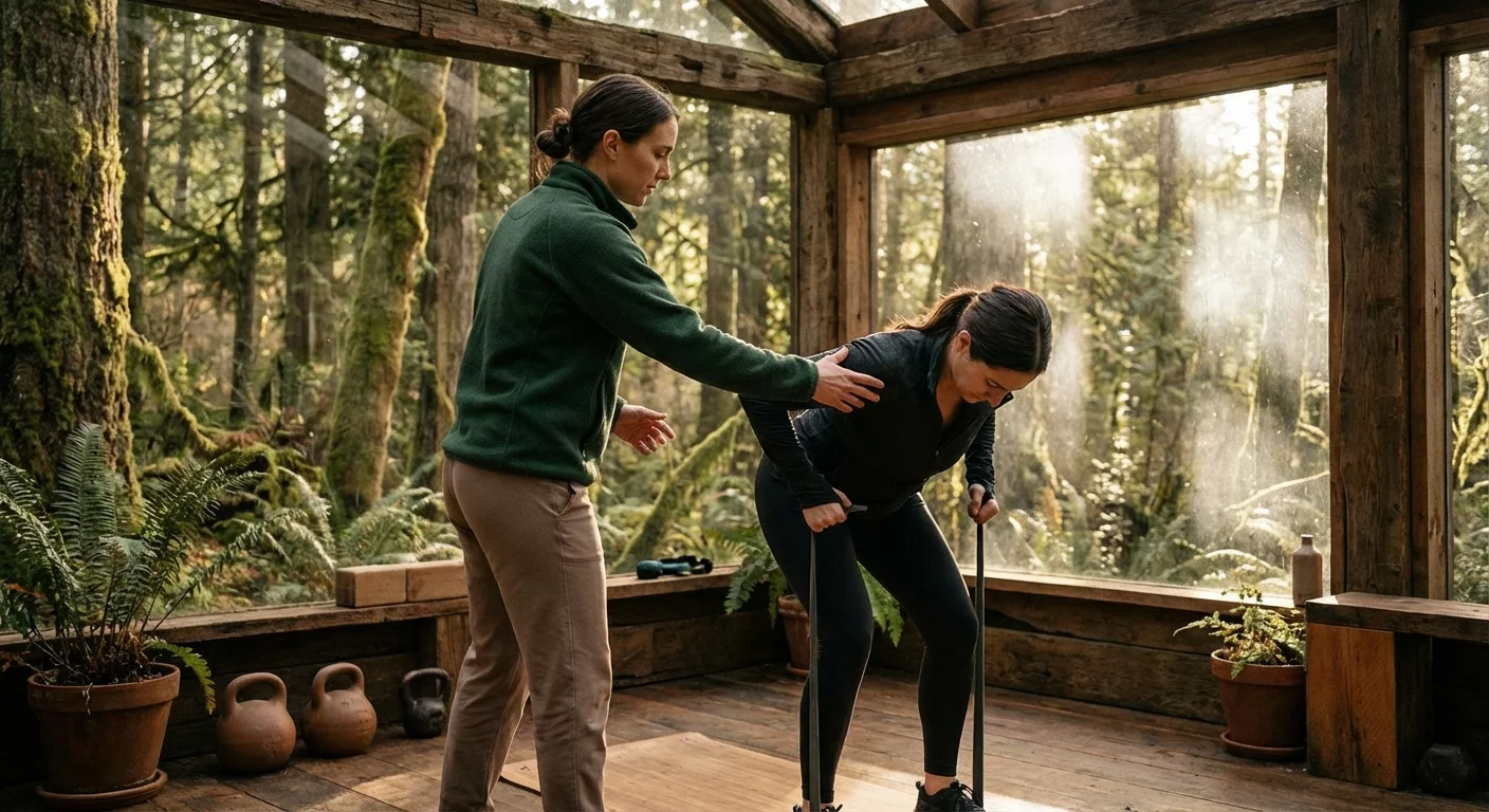 Personal trainer coaching a client at FIT360 Kharadi studio